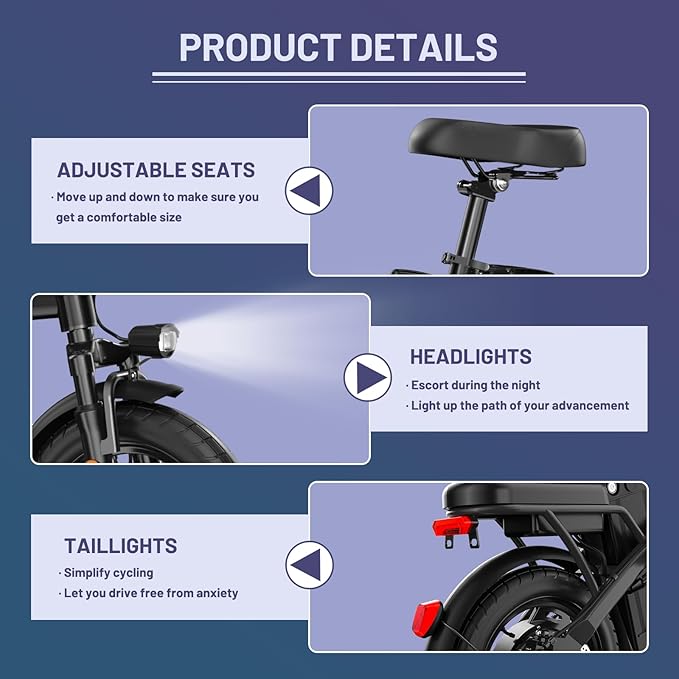 Fat Tire Electric Bike for Adults - UL2849 Certified, 48V Battery, Foldable & Non-Foldable Options, 30-40MPH, LCD Display, Urban Commuter Ebike