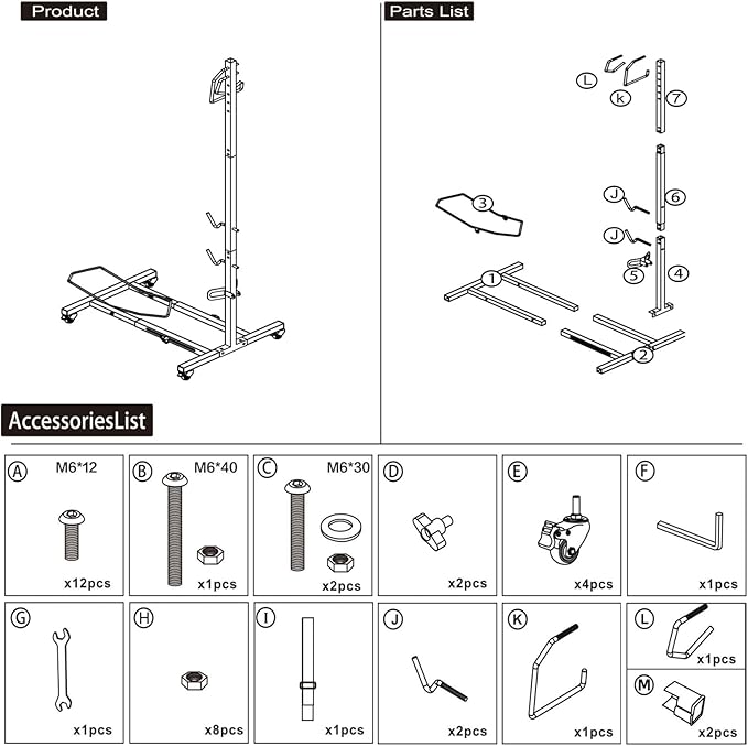 Vertical Bike Stand with Wheels, Space-Saving Freestanding Bike Rack, 360° Moveable Adjustable Height Indoor Bike Storage for Garage & Apartment, Floor Bike Parking Holder for Bikes up to 22”-29”