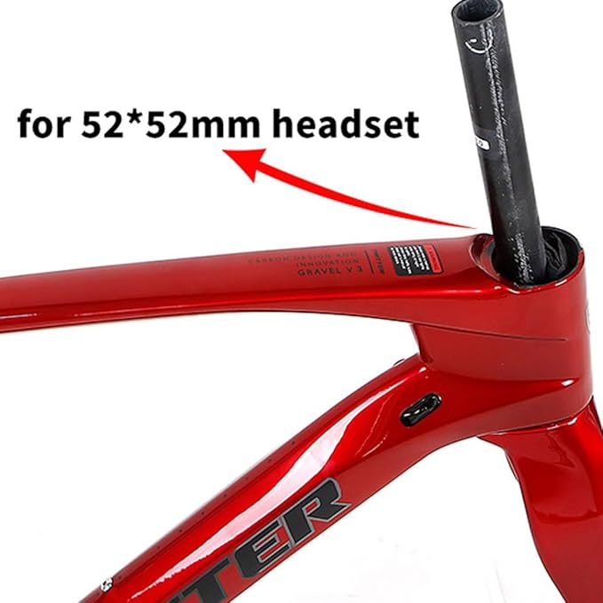 700c Carbon Road Bike Frameset Disc Brake Gravel Bike Frame 45/48/51/54cm Lightweight Internal Routing Frame Thru Axle F12x100mm/R12x142mm(48CM)