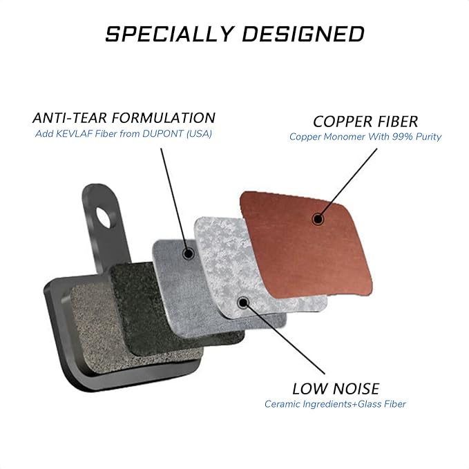 2 Pairs of Disc Brake Pads for Formula The One FR, R0, R1, RX, R1R, Mega, C1, CR3, T1 Disc Brakes - Suitable for Mountain Bikes, Road Bicycles, and MTBs