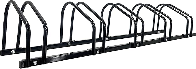 XINYI Bike Rack Floor, Bike Stand Garage, Indoor/Outdoor Bike Rack Garage,22-28" Wheel Stand, Max. Tire Width 2.1", Front/back Bike Stand For Mountain, Road and Kids Bikes for 5 Bikes