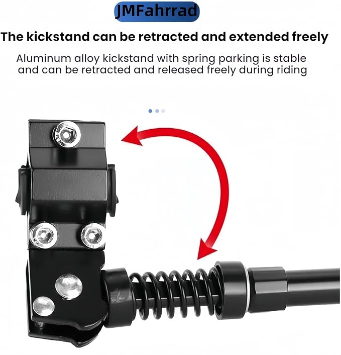 Adjustable Bicycle Kickstand for Mountain Bikes Aluminum Alloy Kickstand with 30-36cm Length Adjustment, Universal Fit