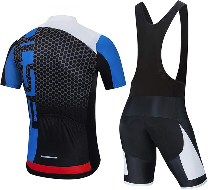 Men's Cycling Jersey Set, Summer Mountain Bike Clothing Short Sleeved Riding Jerseys