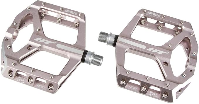 HT Components Grey ANS10 Supreme Platform Evo Bike Pedals Pair 9/16"