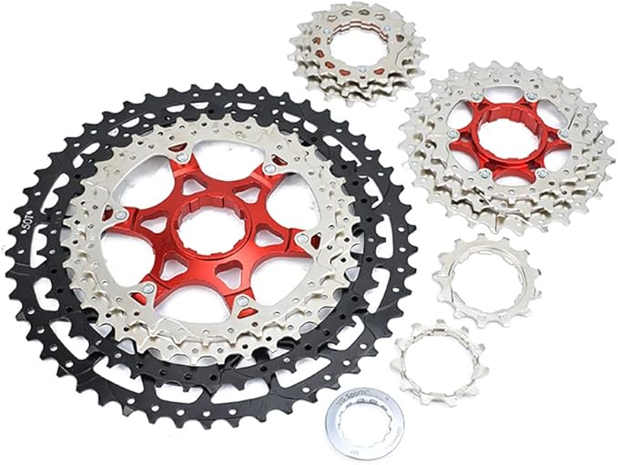 VG SPORTS 8/9/10/11/12 Speed Ultra-Light Bike Cassette for Mountain Bike 11-40T/11-42T/11-46T/11-50T/11-52T MTB Cassette Lightweight Aluminum Bracket Cassette