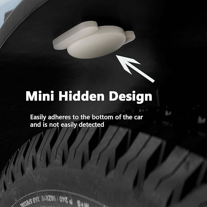 GPS Tracking Devices, 1PCS Tracker Device for Vehicles Work with Find My (iOS Only), Car Tracker Device Hidden with Magnetic Case, No Monthly Fee GPS Tracker for Vehicles (White)
