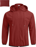 COOFANDY Men's Light Rain Jacket with Hood Packable Waterproof Raincoat Golf Rain Gear Travel Hiking Windbreaker