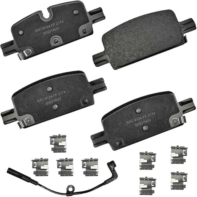 Bendix Premium SBC2174 Ceramic Rear Brake Pads for Select Models Escalade,ESV,LYRIQ,Cheyenne,Colorado,Silverado 1500,LTD,Suburban,Tahoe,Canyon,Hummer EV Pickup,Sierra,1500,LTD,Yukon,XL,Rivian R1S,R1T