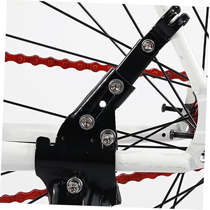 GANAZONO Mountain Bike Kickstand Adjustable Single Sided Support for Parking Rack Durable Aluminum Alloy Leg Support for Road and Mountain Bikes Easy Assembly Black