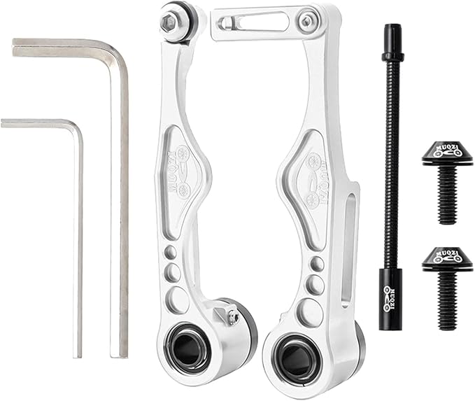 Linear Pull Bike V Brakes Front Rear Set Replacement Fit,Aluminum Alloy V-Type Bike Brake Set for Road Bike Bike BMX Repairing Accessories