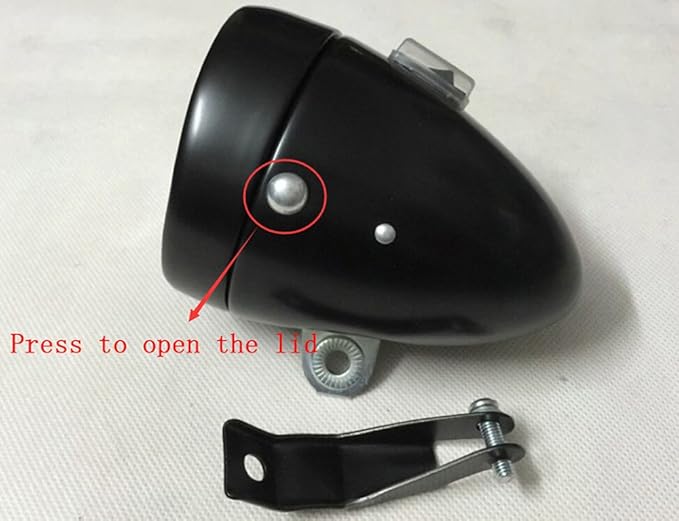 Bright 6 LED Metal Shell Front Light for Bicycle Headlight Retro Bike Head Lamp Classical Vintage Night Riding Safety Cycling Fog Light Headlamp with Bracket