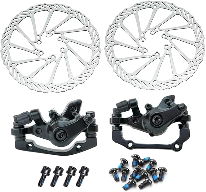 Bicycle Disc Brake Kit,Mechanical Disc Brake Kit,Including Front and Rear Mechanical Disc Brake Calipers with 160mm Rotor for Mountain Bikes,Folding Bikes,Road Bikes