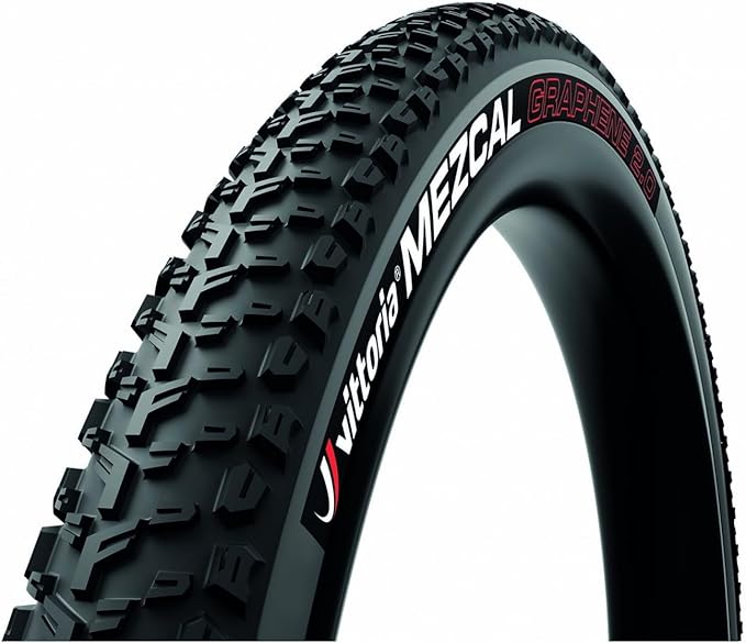 Vittoria Mezcal Mountain Bike Tire for Hardpack Terrain Conditions - Performance XC-Trail TNT MTB Tire - Black