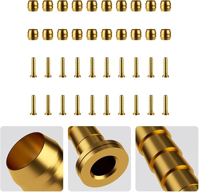 20 PCS Brake Olive and Barb Kit - Bike Brake Olive and Brass Connecting Insert Kit for Shimano BH59/BH90 Hydraulic Disc Brake Hose