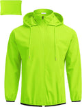 COOFANDY Men's Light Rain Jacket with Hood Packable Waterproof Raincoat Golf Rain Gear Travel Hiking Windbreaker