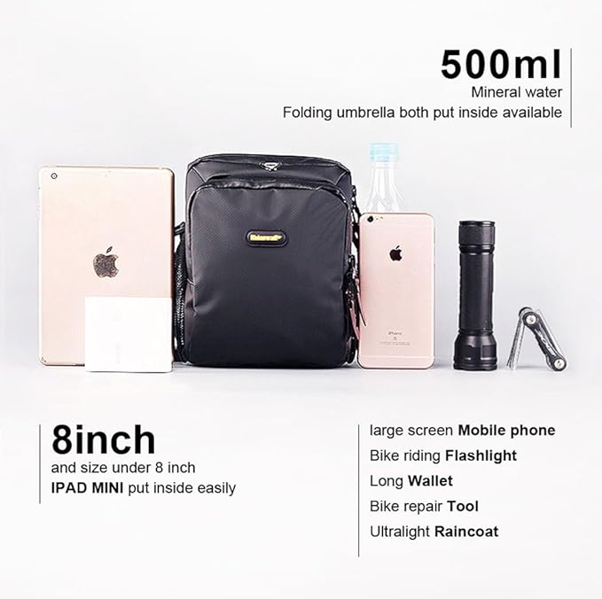 Rhinowalk Bike Handlebar Bag Bike Front Bag Road Bike Bag Bike Frame Bag Bike Basket Bag Bicycle Bag Professional Cycling Accessories-S