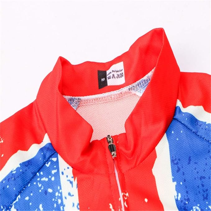 JPOJPO USA Cycling Jersey Men Road Bike Shirt Summer Biking Tops Short Sleeve Bicycle Clothes Cycle Wear Breathable