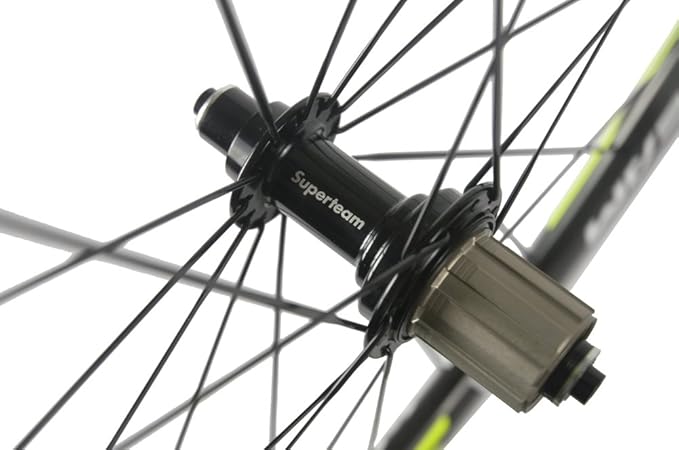 Superteam Carbon Fiber Road Bike Wheels 700C Clincher Wheelset 50mm Matte 23 Width