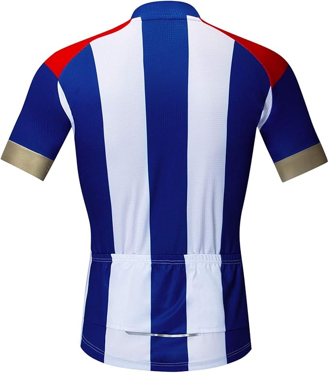 Men's Cycling Jerseys Tops Biking Shirts Short Sleeve Full Zipper Bike Clothing