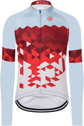 GCRFL Men's Cycling Jersey Long Sleeve Biking Shirt with 3+1 Zipper Pocket Breathable Quick Dry Bicycle Jersey