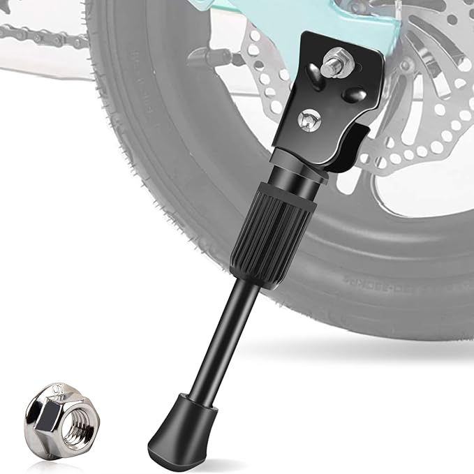 LEICHTEN Kickstand for Kids Bike, Kids Bike Kickstand for 12/14/16/18/20 Inch Wheel Children's Bicycle Single-Side Kick Stand Rear Mount Bikes Support Racks for Girls and Boys Bike, Non-adjustable