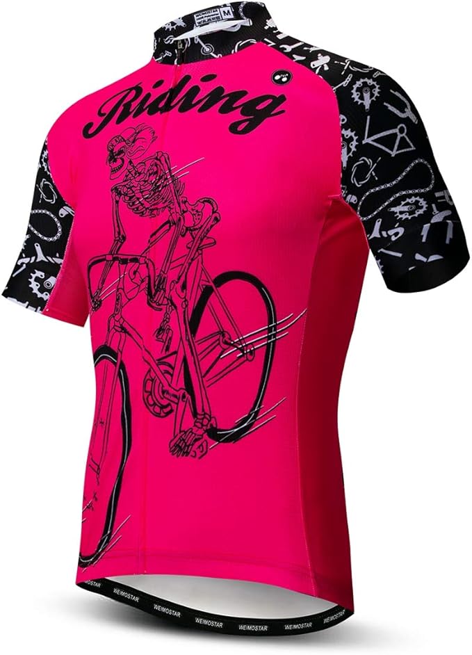 Men's Cycling Jerseys Tops Biking Shirts Short Sleeve Full Zipper Bike Clothing