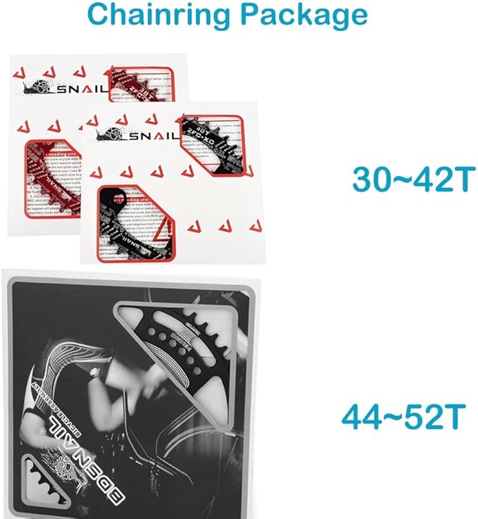 CYSKY 104 BCD Chainring 30T to 52T Narrow Wide Chainring with Sprocket Bolts for 1x Set-up Road Bike Mountain Bike BMX MTB Gravel Ebike