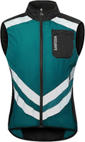 WOSAWE Men's High Visibility Cycling Wind Jacket Water Resistance Reflective Windbreaker