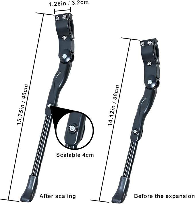 Rokia R Adjustable Bike Kickstand - Universal for 24" - 27.5" Mountain Bikes and Road Bikes