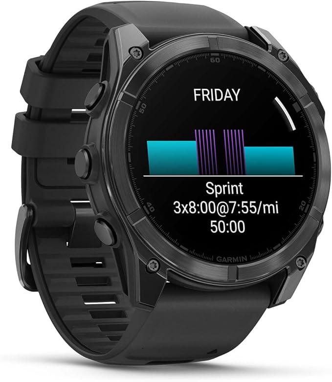 PlayBetter Garmin Fenix 8 AMOLED (51mm, Slate Gray/Black) Multisport GPS Smartwatch Bundle - 1.4” Touchscreen, Built-in LED Flashlight Wireless Running Earbuds