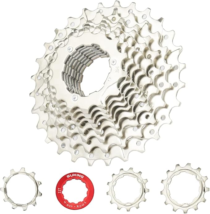 CYSKY 8/9/10/11/12-Speed Cassette 11-25T/28T/32T/34T/36T/40T/42T/46T/50T/52T Bike Sprocket Freewheel Compatible with Shimano, Sram HG Hub, Fit for Mountain Bike, Road Bike, MTB Cassette