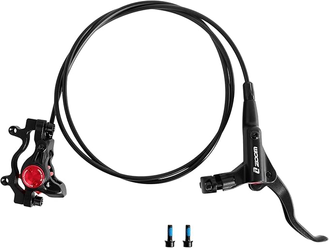 Z00M MTB Hydraulic Disc Brakes Set Mountain Bike Left Front 800mm Right Rear 1450mm Hydraulic Brake Aluminum Alloy Bicycle Disc Brake for E-Bike Fat Bike Road Bike 2 Piston