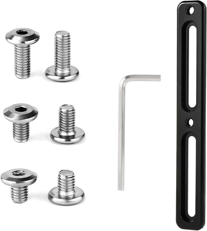 Bike Bottle Cage Adapter with 6pcs Screws and 1 Screwdriver, Adjustable 2-Slot Bike Water Bottle Bracket Adapter Bicycle Bottle Cage Mount Accessories