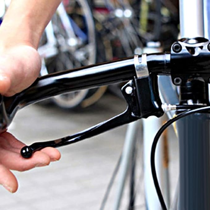 Keenso Brake Lever, Bent Design Handlebar Brake Lever, Metal Alloy Construction, Quick Installation, Retro Style, Fixed Gear Bikes, City Commuters, Mountain Bikes, Folding Bikes