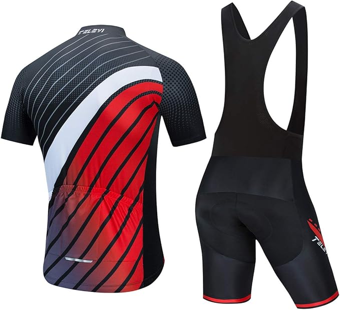 Men's Cycling Jersey Set, Summer Mountain Bike Clothing Short Sleeved Riding Jerseys