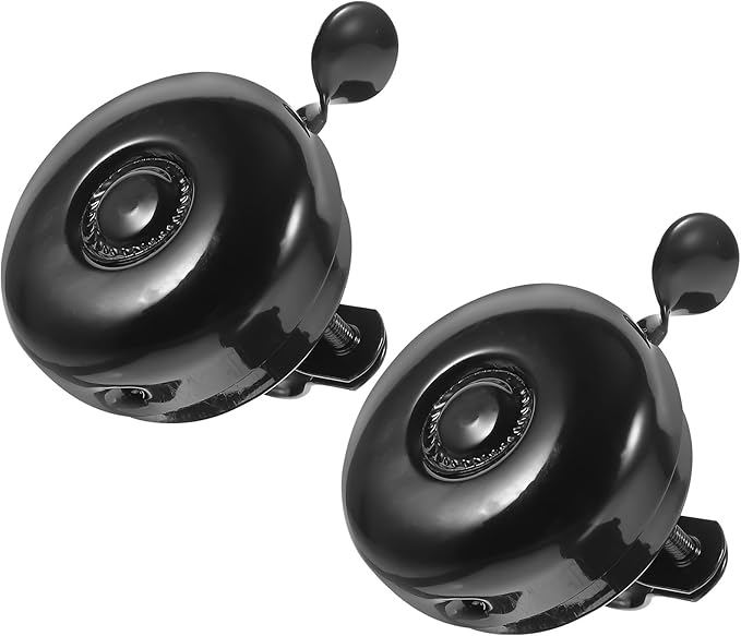 TOYANDONA 2pcs Road Bicycle Bells Retro Vintage Cycling Bells for Handlebars Black Metal for Adult Road Bike Accessories