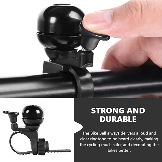 Healifty Vintage Bike Bell for Scooter and Mountain Bicycle Handlebar, Loud Sound Ring Bell Accessory, Black Bagged, Suitable for ’s Outdoor Cycling