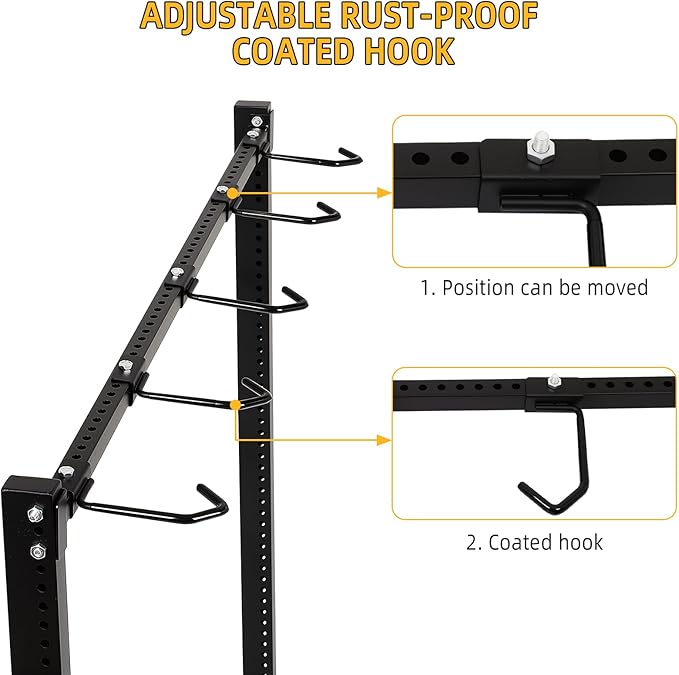 FAHKNS Freestanding Bike Storage Rack, 5 Bikes Vertical Bike Storage Rack, High-adjustable Heavy Duty Bike Stand for Garage