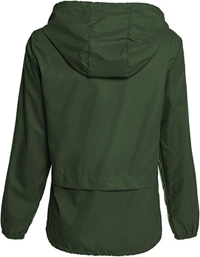 Avoogue Raincoat Women Lightweight Waterproof Rain Jackets Packable Outdoor Hooded Windbreaker