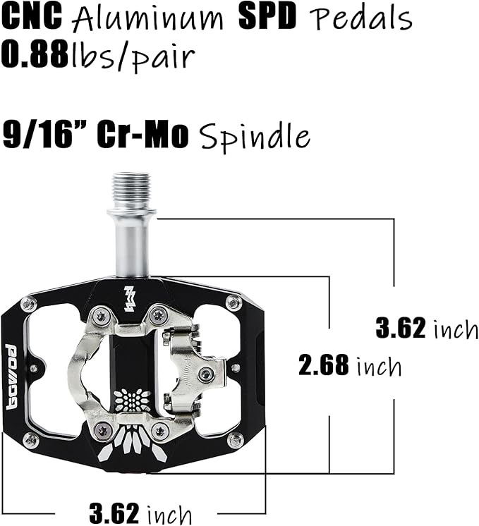 Bike Pedals 9/16" Lightweight Non-Slip Bicycle Platform Pedals - Fits Most Adult Bikes & Mountain Bikes &MTB, Road Bikes and Slip-Resistant Design