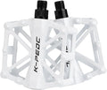 Aluminium CNC Bike Pedals 9/16", Lightweight Mountain Road Bike Pedal with 16 Anti-Skid Pins Bicycle Pedals for MTB BMX