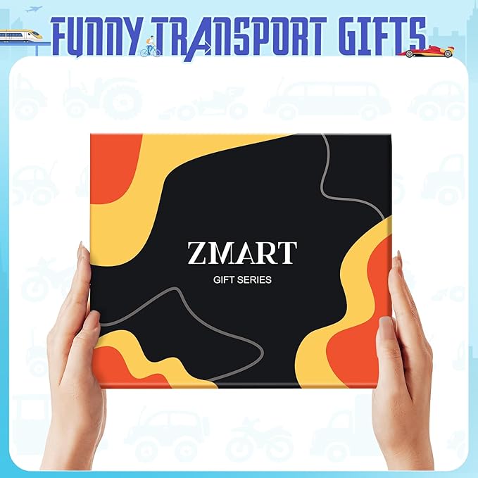 Zmart Transportation Gifts for Adult - Train Race Car Truck Bicycle Motorcycle Socks for Men