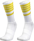 Aero Socks Cycling Aero Socks For Men Anti-Slip Silicone Aero White Line Cycling Sports Running Socks 6-11