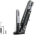 Universal Motorcycle Kickstand for Kawasaki KX 85 2002-2024, Adjustable Side Stand for Scooter Dirt Bike Motorbike Anti-Slip Foot Pad Heavy Duty Aluminum Alloy,B Titanium