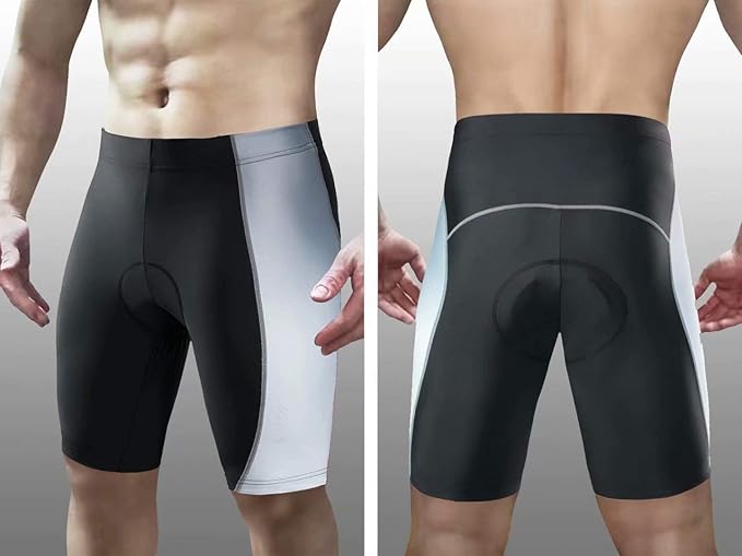 ROTTO Men's Cycling Shorts Padded Bike Shorts with Sponge & Gel Padding for Road & MTB Biking