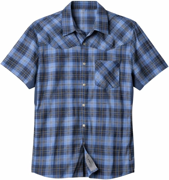 Club Ride Apparel New West Cycling Shirt - Men's Short Sleeve Cycling Jersey - Sport Fit Snap Down Top - 50 UPF Riding Shirt