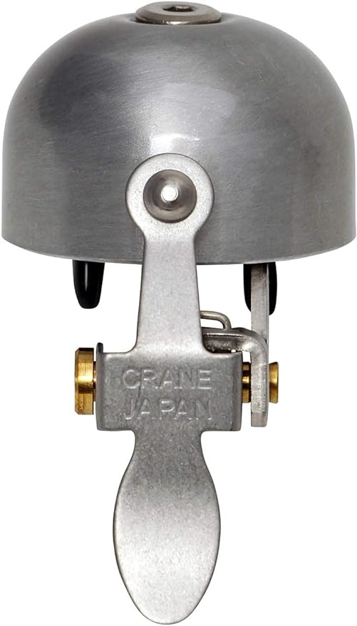 Crane Bike Bell E-Ne Bicycle Bell, Made in Japan for Road Bikes or Mountain Bikes, Fits All Handle Bar Sizes & Types