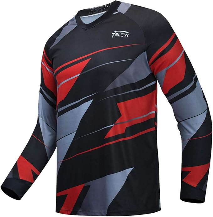 Men's Racing Shirts Summer Motocross Jersey Bicycle Sportswear MTB Jersey Long Sleeve Mountain Bike Clothes