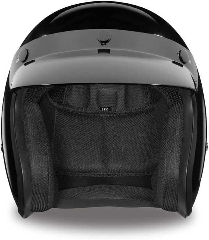 Daytona Helmets Retro 3/4 Open Face Motorcycle Helmet - Vintage Style, DOT Approved Helmet for Men & Women, Lightweight, Adjustable Fit, Removable Visor - Bike, Moped, Chopper, Scooter Helmet