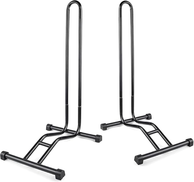 Revere Bike Stand Set of 2 – Adjustable Bicycle Parking Rack for 20–29 Inch Wheels, Fits Tires up to 2.6”, Portable Powder-Coated Steel Bike Storage for Indoor & Outdoor Use